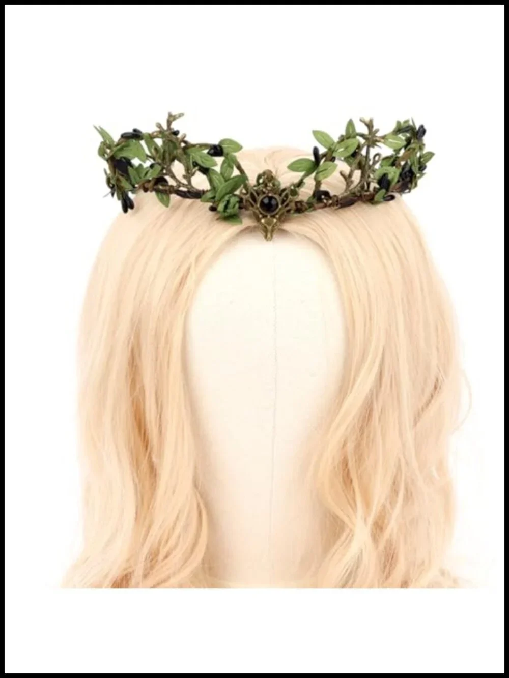 Elf Crown Fairy Headpiece with Antler V-Shape Leaf Circlet for Women Cosplay